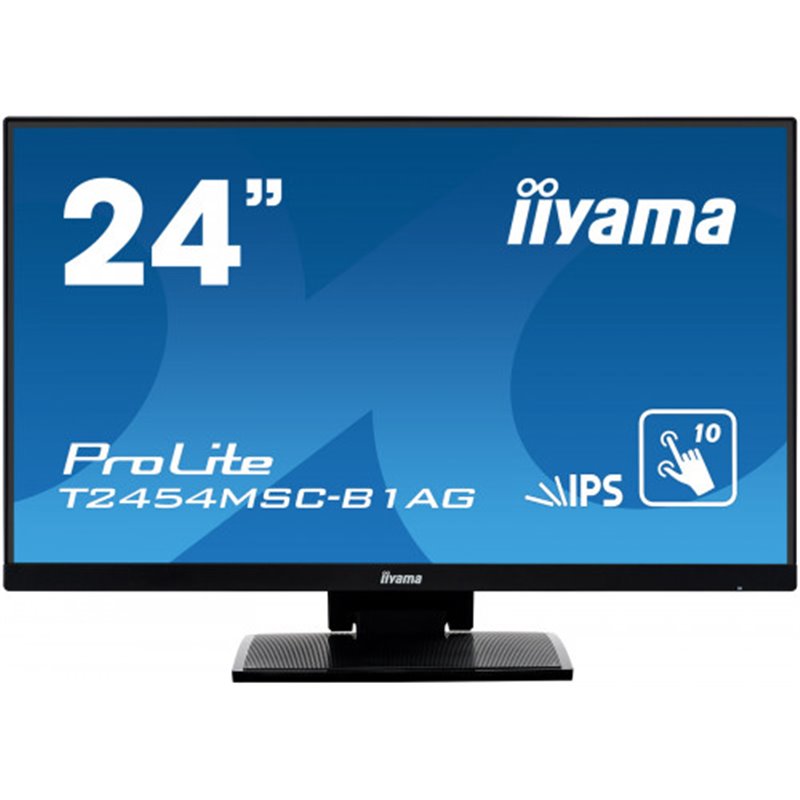 iiyama ProLite T2454MSC-B1AG monitor pantalla táctil 60,5 cm (23.8") 1920 x 1080 Pixeles Negro Multi-touch Multi-usuario