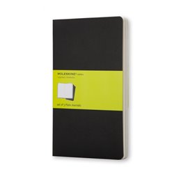 SET DE 3 LIBRETAS CAHIER NEGRAS P (9X14CM) LISA MOLESKINE QP313