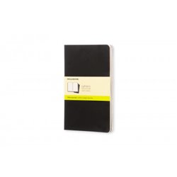 SET DE 3 LIBRETAS CAHIER NEGRAS L (13X21CM) LISAS MOLESKINE QP318