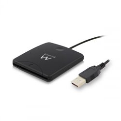 Ewent EW1052 lector de tarjeta inteligente USB 2.0 Negro