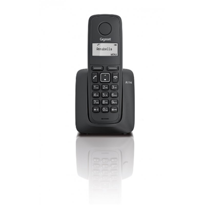 Gigaset A116 Teléfono DECT Identificador de llamadas Negro