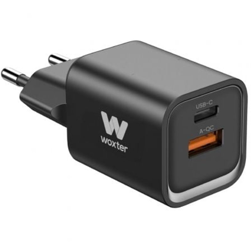 Cargador Compacto Woxter PE26-174/ 1xUSB Tipo-C/ 1xUSB/ 35W