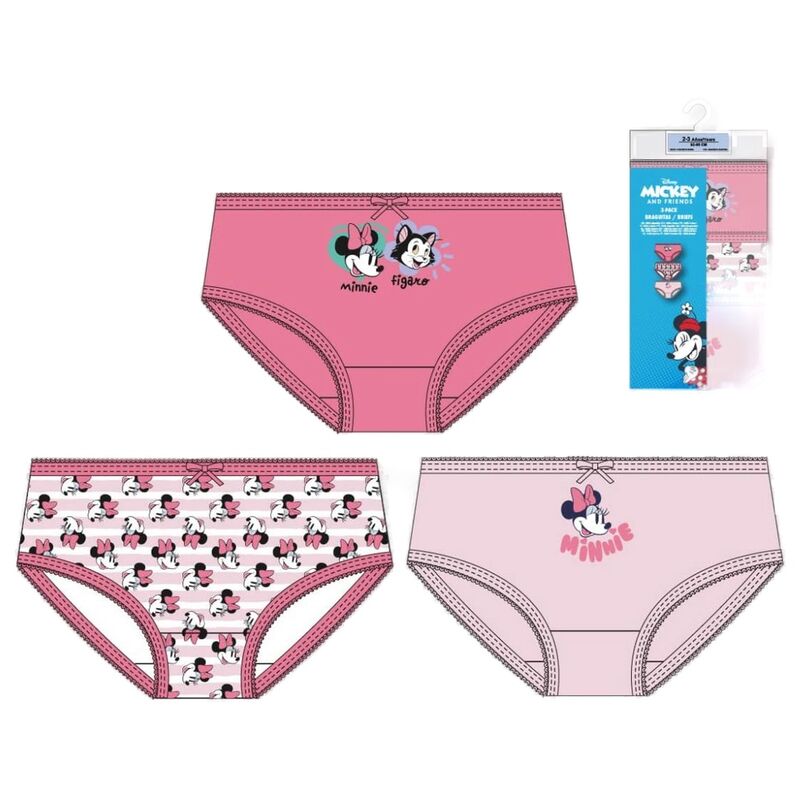 Blister 3 braguitas Minnie Disney surtido