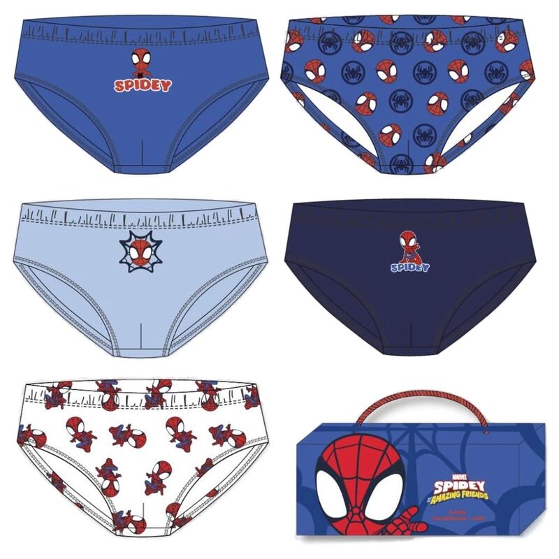 Blister 5 calzoncillos Spideman Marvel