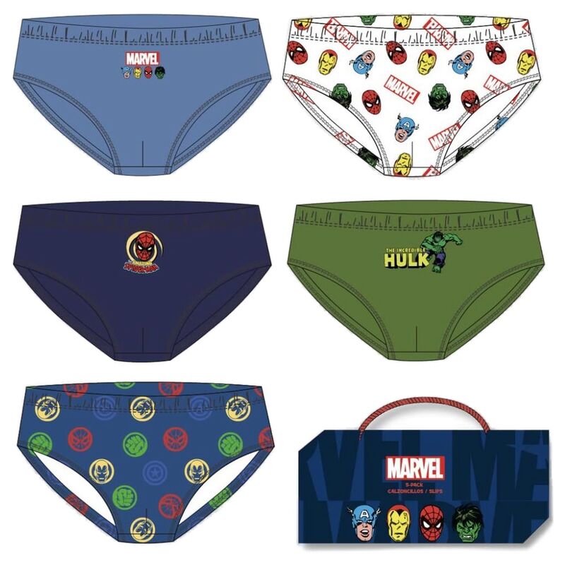 Blister 5 calzoncillos Vengadores Marvel