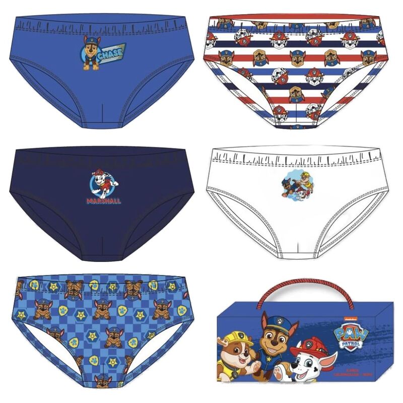 Blister 5 calzoncillos Patrulla Canina Paw Patrol