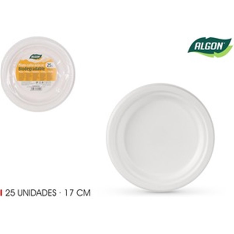 SET-25 PLATO BIO. REDONDO 17CM CAÑA ALGON