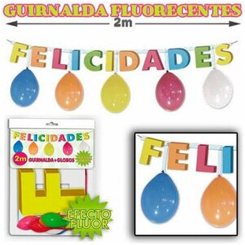 GUIRNALDA FELICIDADES FLUOR