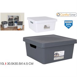 CAJA ORDEN CUADRADA MULTIUSO TAPA 10L CONFORTIME