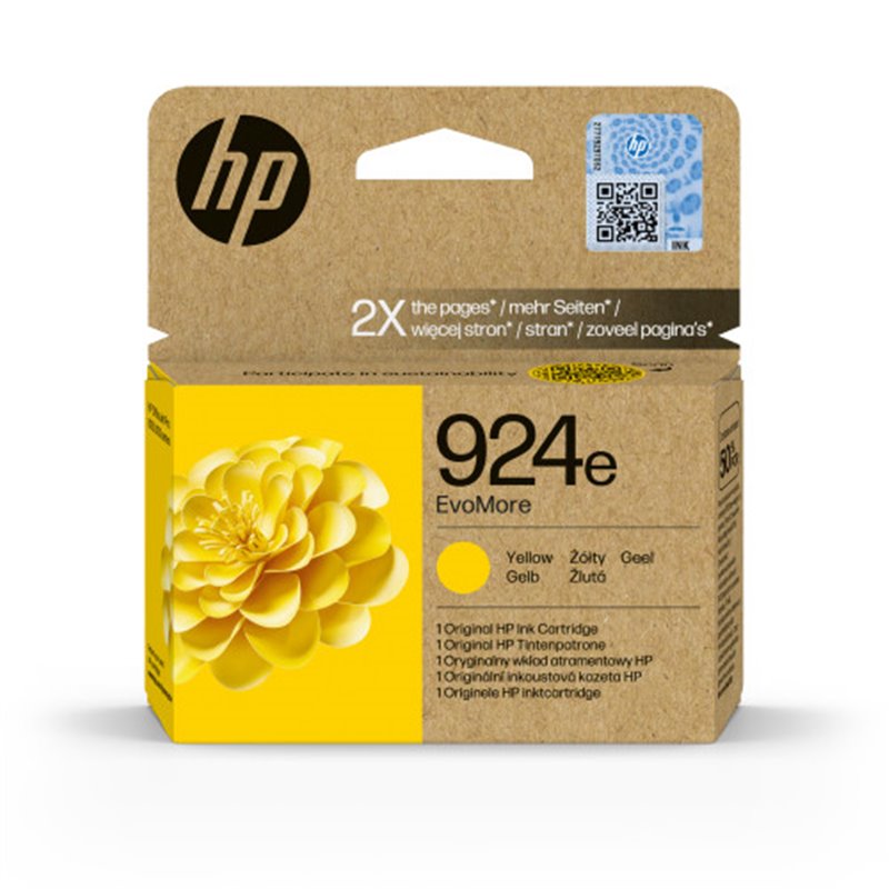 HP Cartucho de Tinta Original EvoMore 924e amarilla