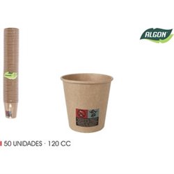 SET-50 VASO CARTON KRAFT 120CC ALGON