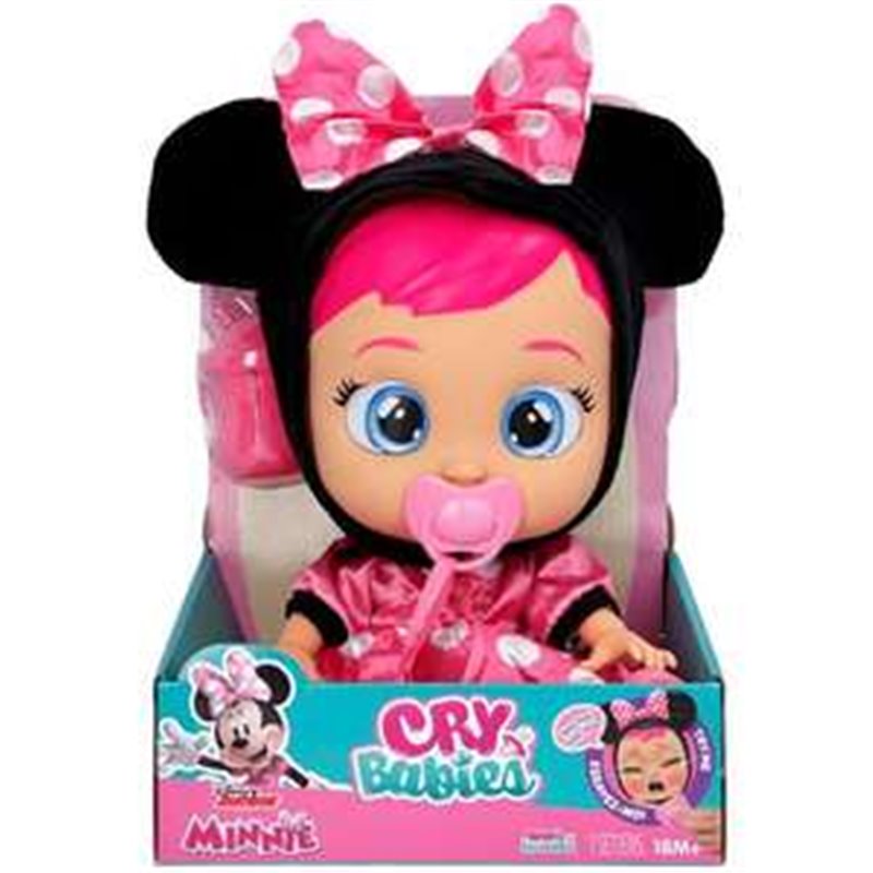 MUÑECO BEBÉ LLORÓN MINNIE 30 CM CON ROPA PERSONALIZADA ¡LLORA LÁGRIMAS DE VERDAD!