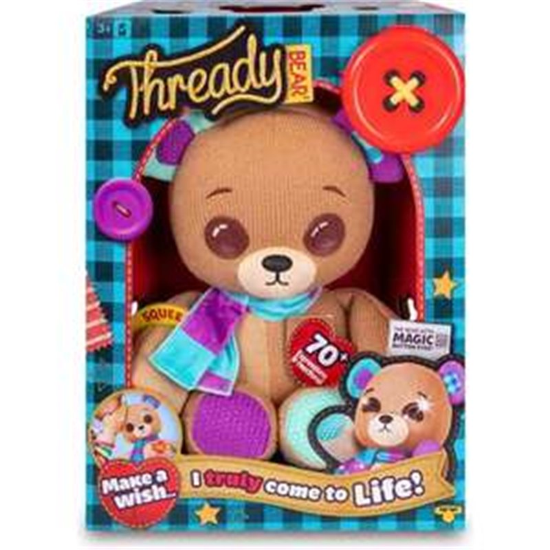 OSO THREADY BEAR 32 CM ¡PERMITE A LOS NIÑOS DESEAR QUE SU AMIGO COBRE VIDA!