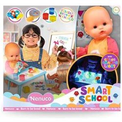 MUÑECO NENUCO SMART SCHOOL 35 CM CON MESA DE LUZ MULTICOLOR Y ACCESORIOS TRANSLUCIDOS