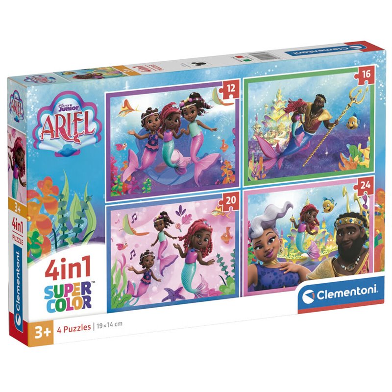 Puzzle Ariel Disney 12+16+20+24pzs