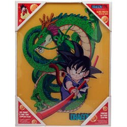 POSTER CRISTAL GOKU CON SHENRON DRAGON BALL