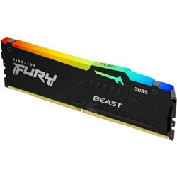 Memoria RAM Kingston FURY Beast RGB 16GB/ DDR5/ 6000MHz/ 1.4V/ CL30/ DIMM