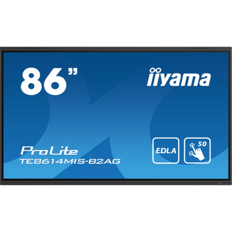 iiyama PROLITE TE8614MIS-B2AG Pantalla plana para señalización digital 2,17 m (85.6") Wifi 435 cd / m² 4K Ultra HD Negro Pantall