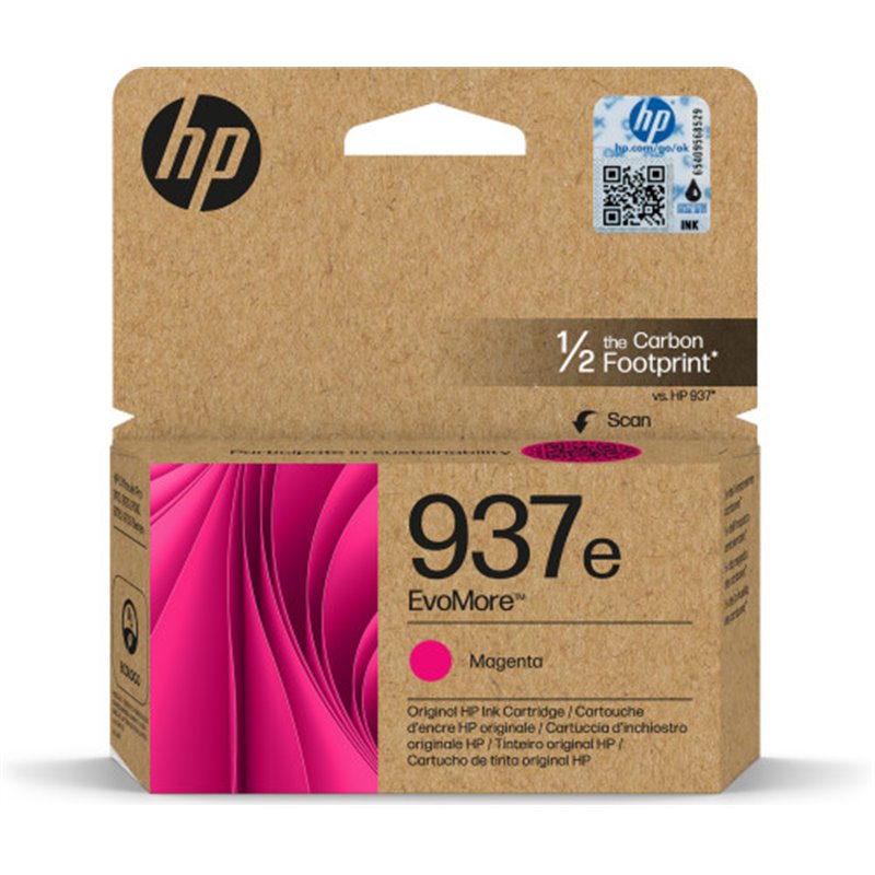 HP Cartucho de Tinta Original EvoMore 937e magenta