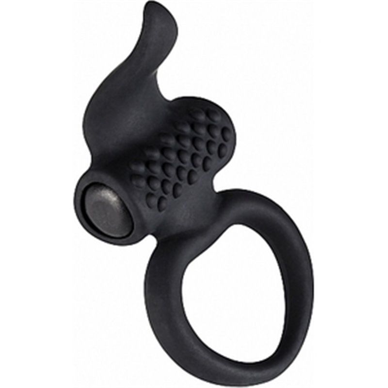 LINGUS ANILLO VIBRADOR CON LENGUA - NEGRO