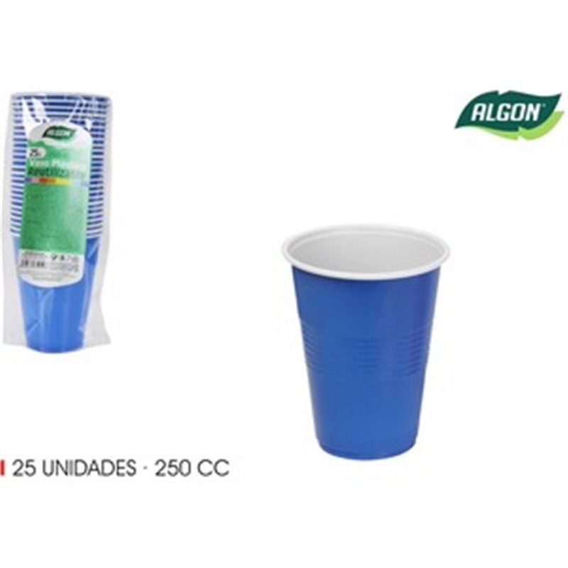 SET-25 VASO BICOLOR AZUL-BL 250 ALGON