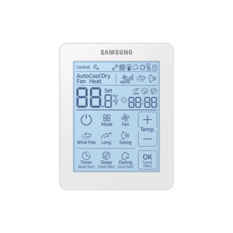 CONTROL REMOTO MULTIFUNCIÓN POR CABLE, TÁCTIL CON PANTALLA DE GRAN PULGADA.