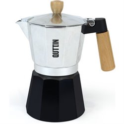 CAFETERA ALUM.6 SERV.INDUC.M/MADERA QUTTIN