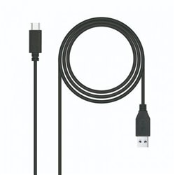 Cable USB 3.1 Tipo-C Nanocable 10.01.4000/ USB Tipo-C Macho - USB Macho/ 50cm/ Negro