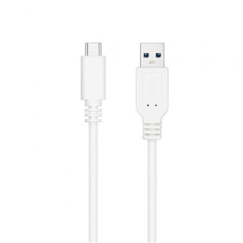 Cable USB 3.1 Tipo-C Nanocable 10.01.4000-W/ USB Tipo-C Macho - USB Macho/ 50cm/ Blanco