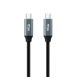 Cable USB 3.2 Tipo-C Nanocable 10.01.4303/ USB Tipo-C Macho - USB Tipo-C Macho/ 3m/ Gris y Negro