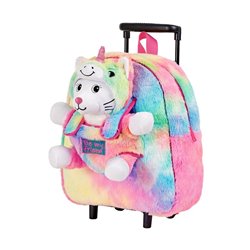 Trolley + peluche gato Emi 32cm