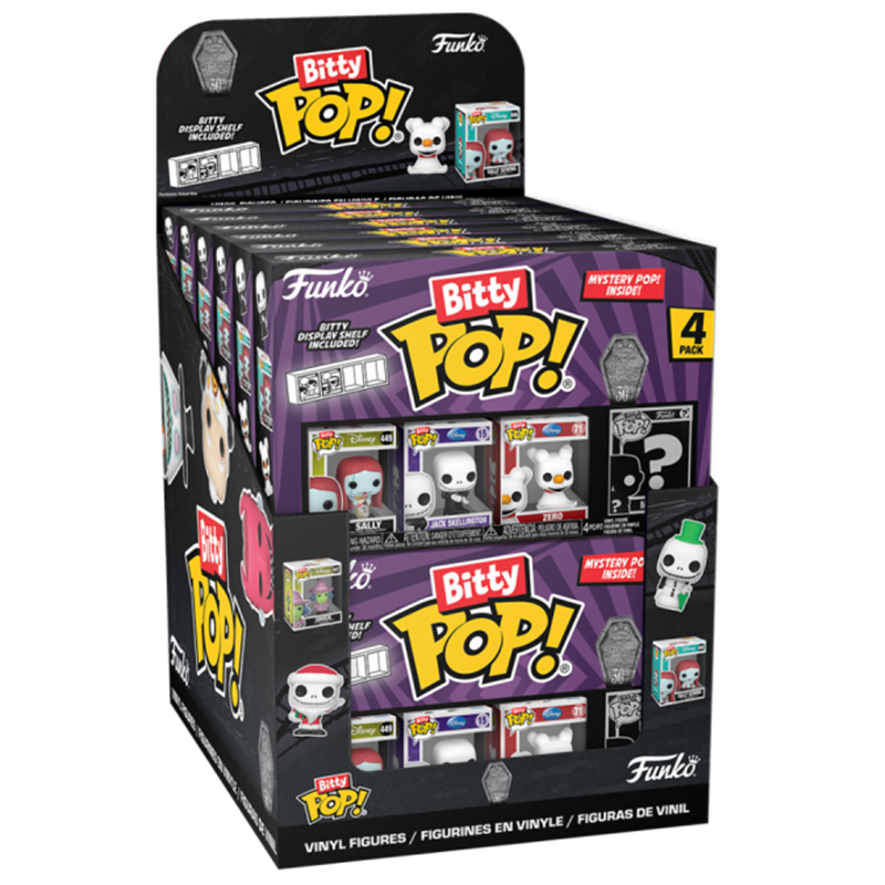 Blister 4 figuras Bitty POP Disney Pesadilla Antes de Navidad surtido