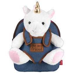 Mochila + peluche Unicornio Tiara 26cm