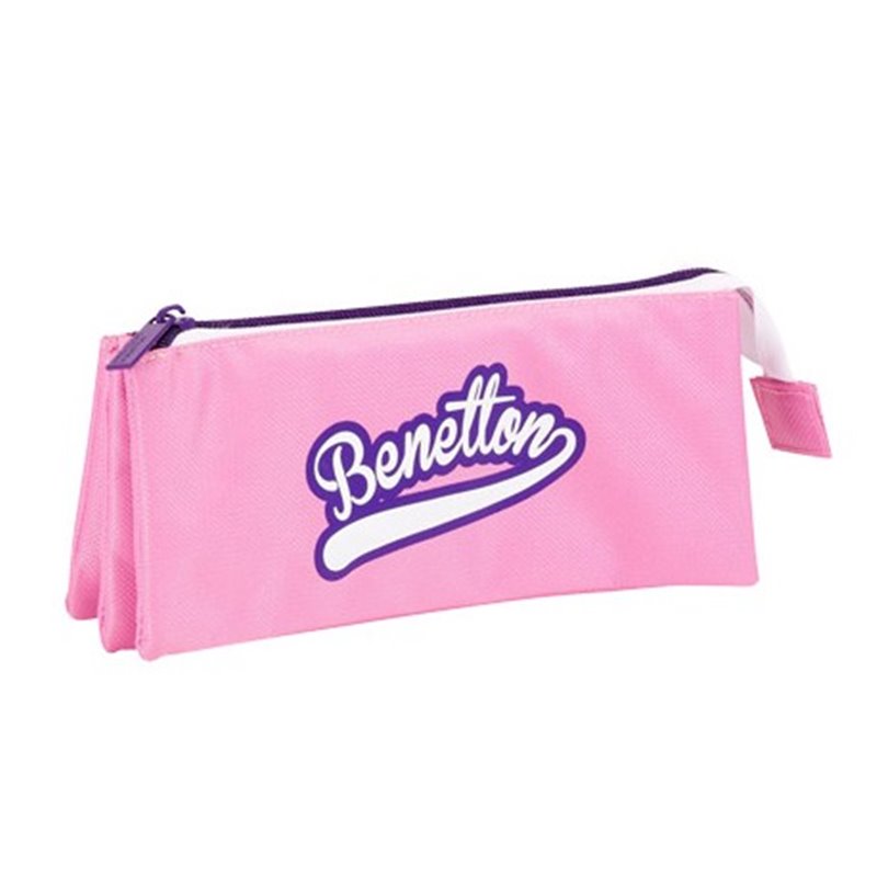 ESTUCHE BENETTON PORTATODO ROSA TRIPLE