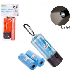 DISPENSADOR C/LUZ LED + 45 BOLSAS EXCREMENTOS