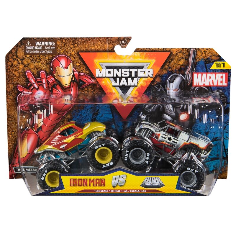 Blister 2 coches Iron Man vs War Machine Marvel Monster Jam