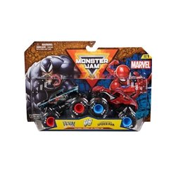 Blister 2 coches Spiderman vs Venom Marvel Monster Jam