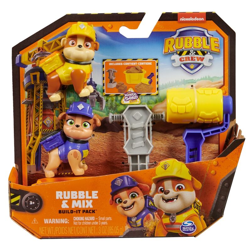 Blister 2 figuras Rubble y Mix Equipo Rubble Patrulla Canina Paw Patrol