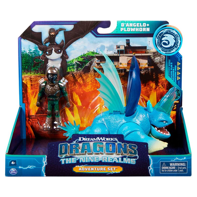 Blister 2 figuras D Angelo y Plowhorn Los Nueve Reinos Como Entrenar a tu Dragon