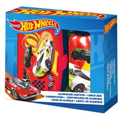 Blister Sandwichera + Cantimplora aluminio Hot Wheels 500ml