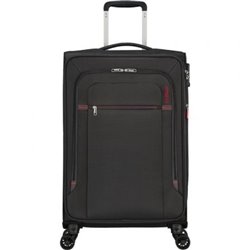 Maleta Mediana American Tourister Crosstrack Spinner Expansible 67cm/ 67.5x42x27.5cm/ 4 Ruedas/ Gris y Rojo