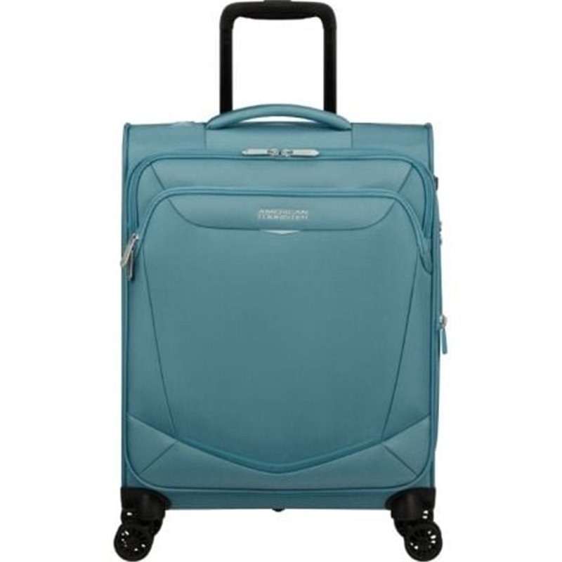 Maleta de Cabina American Tourister SummerRide Spinner 55cm/ 55x40x23cm/ 4 Ruedas/ Azul Brisa