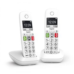 Gigaset E290 Duo Teléfono DECT/analógico Identificador de llamadas Blanco