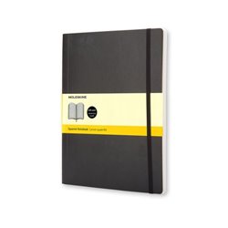 LIBRETA CLASICA TAPA BLANDA NEGRA XL (19X25CM) CUADRICULADA MOLESKINE QP622