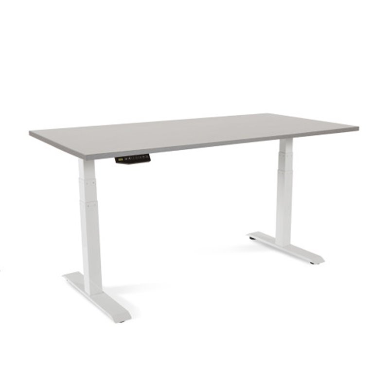 MESA 160CM REGULABLE EN ALTURA ELECTRICAMENTE. TABLERO COLOR GRIS ROCADA 2002XCR02