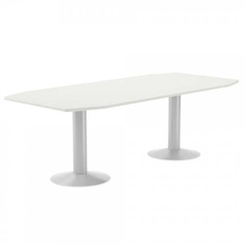 MESA DE REUNIONES 220X100X72CM. COLOR: PATA METALICA BLANCA / TABLERO BLANCO ROCADA 3003ATW04