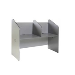 MESA CALL CENTER DOBLE ALUMINIO / GRIS. MEDIDAS 166X132X65CM ( LARGO X ALTO X PROFUNDIDAD) ROCADA 5502AB02