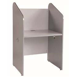 MESA CALL CENTER INDIVIDUAL ALUMINIO / GRIS. MEDIDAS 84X132X65CM ( LARGO X ALTO X PROFUNDIDAD) ROCADA 5501AB02