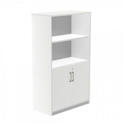 ARMARIO MEDIO CON PUERTAS BAJAS 156X90X45 ESTRUCTURA BLANCA/PUERTAS BLANCO ROCADA 1057AW04