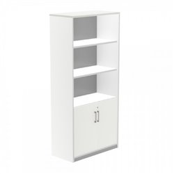 ARMARIO ALTO CON PUERTAS BAJAS 195X90X45 ESTRUCTURA BLANCA/PUERTAS BLANCO ROCADA 1103AW04